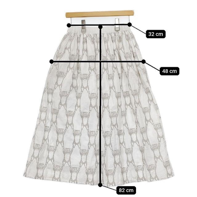 marble sud 未使用 ヤッホーベア 刺繍 コットンリネン ロングスカート  