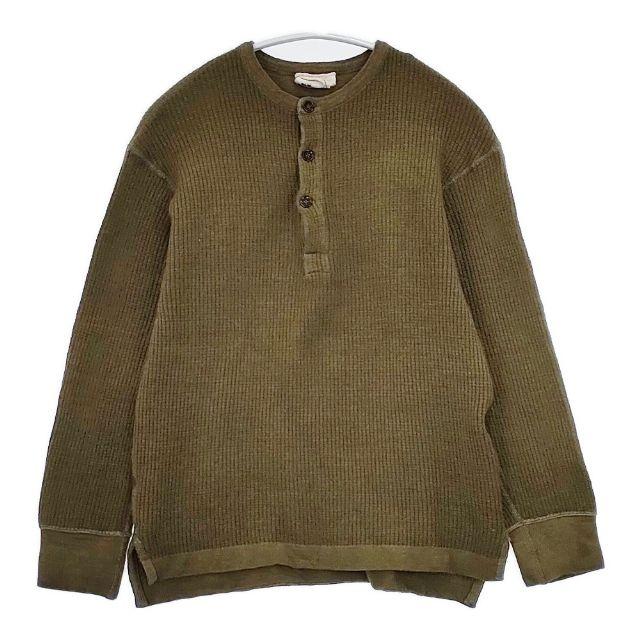 45R/45rpm USモーワッフルの908ニットソーヘンリー 定価35200円 セーター ニット カーキ レディース フォーティーファイブアールピーエム【中古】5-1119T∞ 45R（フォーティファイブアール） 45R/45rpm USモーワッフルの908