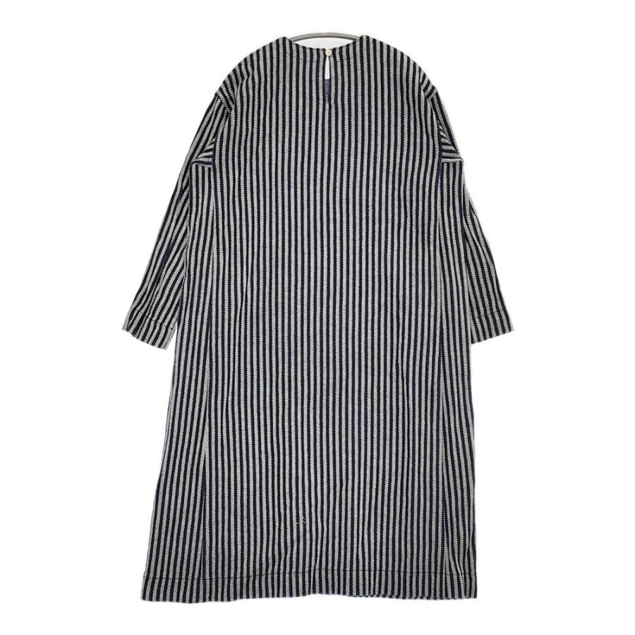 【値下げ】美品✨45R カルゼヒッコリー プルメリア刺繍ワンピース 45R 45R/45rpm カルゼヒッコリープルメリア刺繍ワンピース 定