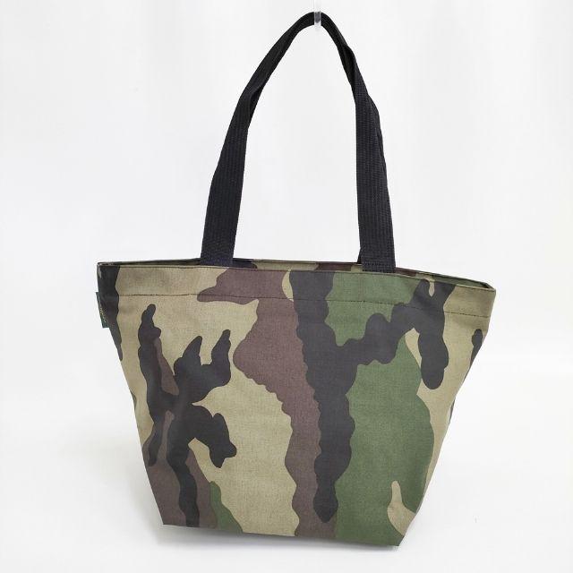 ちびまるこ☆HERVE CHAPELIER トートバッグ　カモフラ柄 Herve Chapelier カモフラ柄 迷彩 ナイロン 舟形 L ダブルハンドル