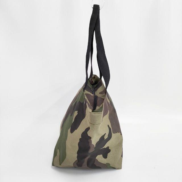 Herve Chapelier カモフラ柄 迷彩 ナイロン 舟形 L ダブルハンドル