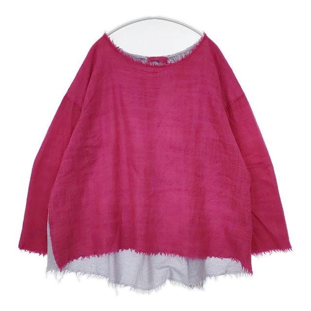 45R/45rpm 歳時記ウール縮絨かさねTシャツ 定価46200円 ブラウス シャツ ピンク ラベンダー レディース フォーティーファイブアールピーエム【中古】5-1120T∞ 45R（フォーティファイブアール） 45R/45rpm 歳時記ウール縮絨かさねT