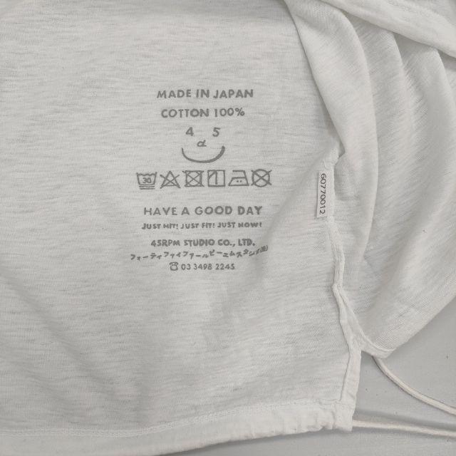 45R（フォーティファイブアール） 45R/45rpm レースde天竺Tシャツ 定価