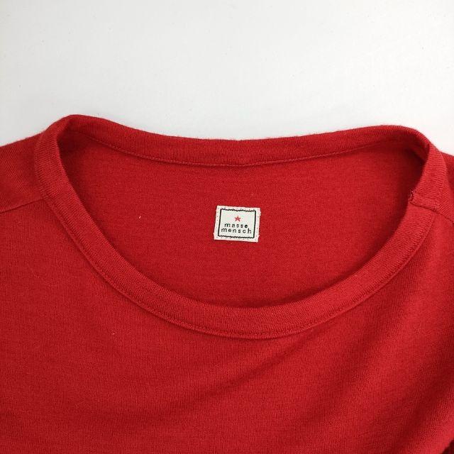 MASSE MENSCH ウール ニット ワンピース レッド マッセメンシュ 5