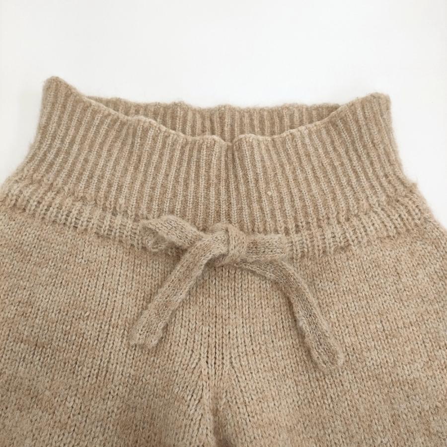 fofofofa HARVEST KNIT PANTS 定価38500円 ウール アルパカ モヘヤ シルク ニット パンツ ベージュ レディース【中古】5-1011T♪ fofofofa HARVEST KNIT PANTS 定価38500円 ウール アルパカ モヘヤ