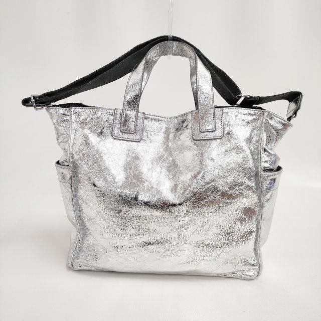 ear papillonner 2way メタリック 箔押し ショルダーバッグ トート