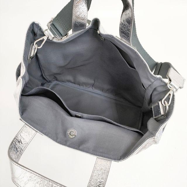 ear papillonner 2way メタリック 箔押し ショルダーバッグ トート