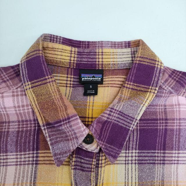 patagonia W’s Fjord Flannel Shirt ウィメンズフィヨルドフランネルシャツ 42405 長袖シャツ FA23 パープル オレンジ レディース パタゴニア【中古】5-1208T∞ patagonia（パタゴニア） patagonia W's Fjord Flannel Shirt