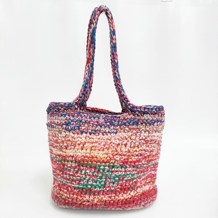 DANIELA GREGIS 編み込み ウール ニット トートバッグ レッド レディース ダニエラグレジス【中古】5-1108T♪ DANIELA GREGIS 編み込み ウール ニット トートバッグ レッド ダニエラ