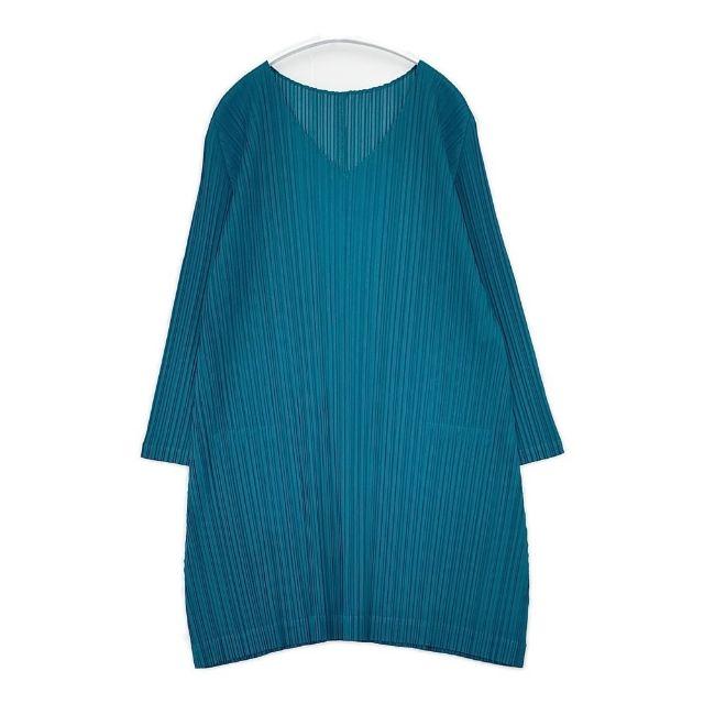 PLEATS PLEASE ISSEY MIYAKE プリーツ Vネックワンピース サイズ3