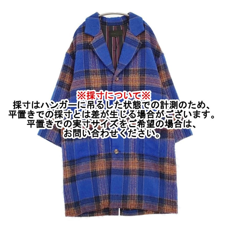 AKIRA NAKA ウール混 チェック サイズ38 AW14-20 チェスターコート