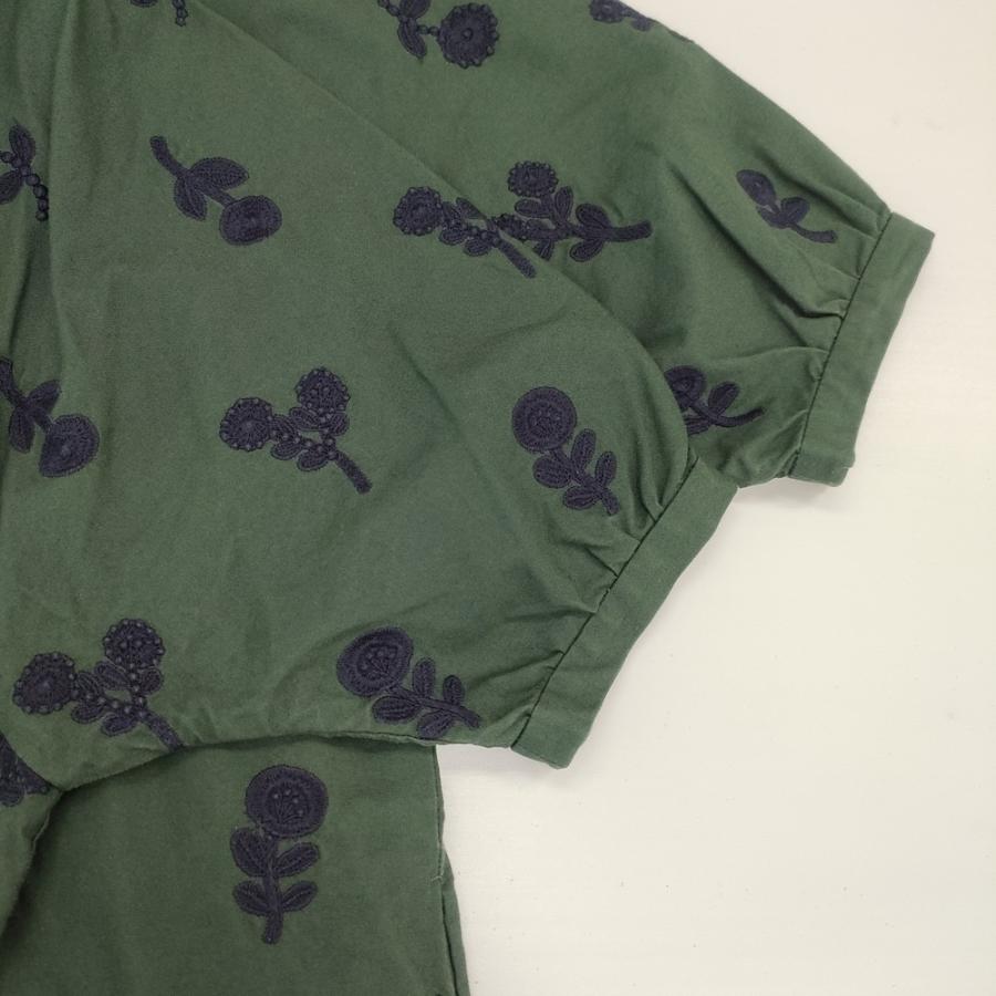 mina perhonen laundry ra3106 bonheur 刺繍 七分袖 ワンピース