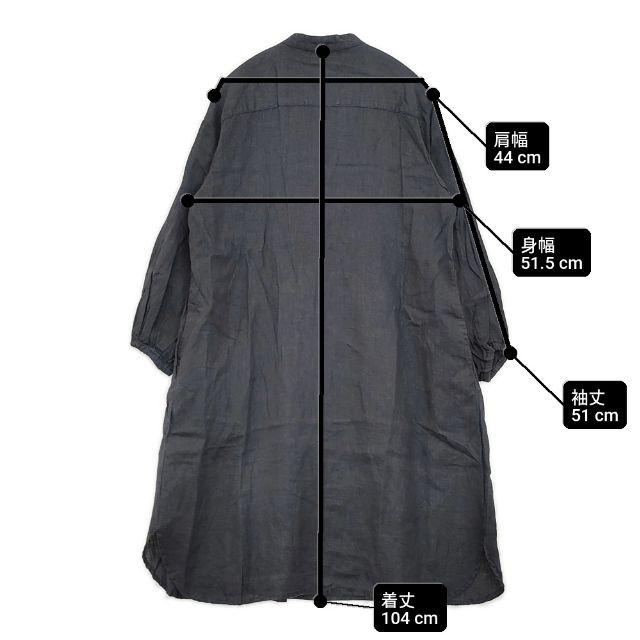 fog linen work リトアニア製 リネン タック プルオーバー ワンピース