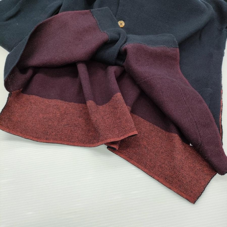 Pal’las Palace 14Ｇミラノリブ ボトル襟カーディガン 定価26400円 KCD25238C コットン カーディガン ネイビー レディース パラスパレス【中古】5-1115T♪ Pal'las Palace（パラスパレス） Pal'las Palace 14Gミラノリブ