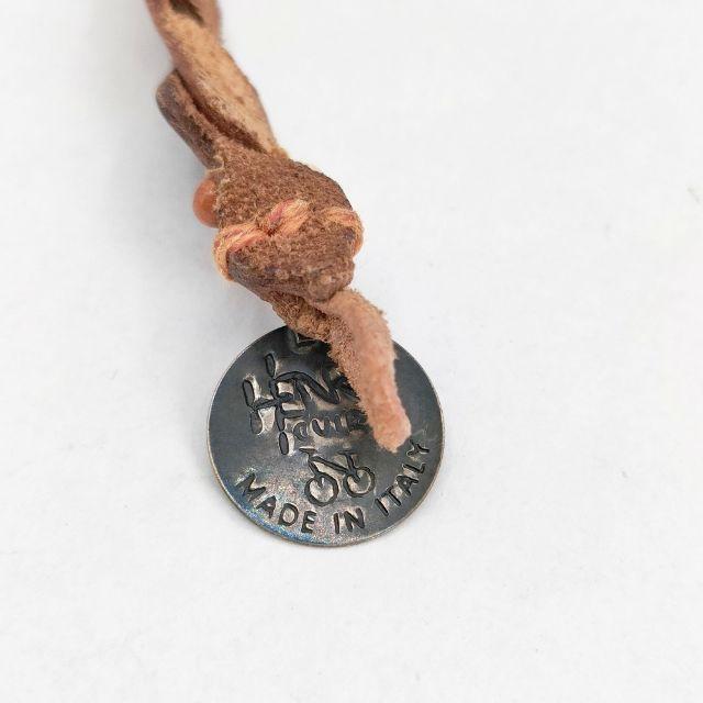 HENRY CUIR 革 レザー ビーズ ブレスレット ブラウン アンリークイール