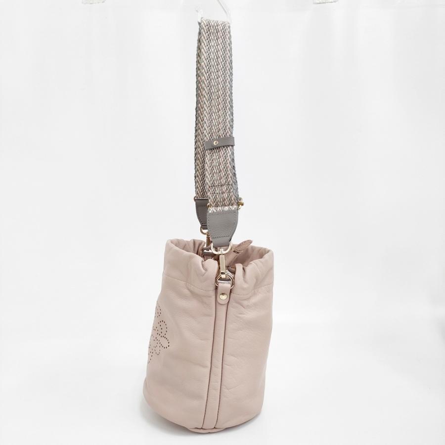 russet（ラシット） ソフトレザー巾着 パンチング 2way ショルダー