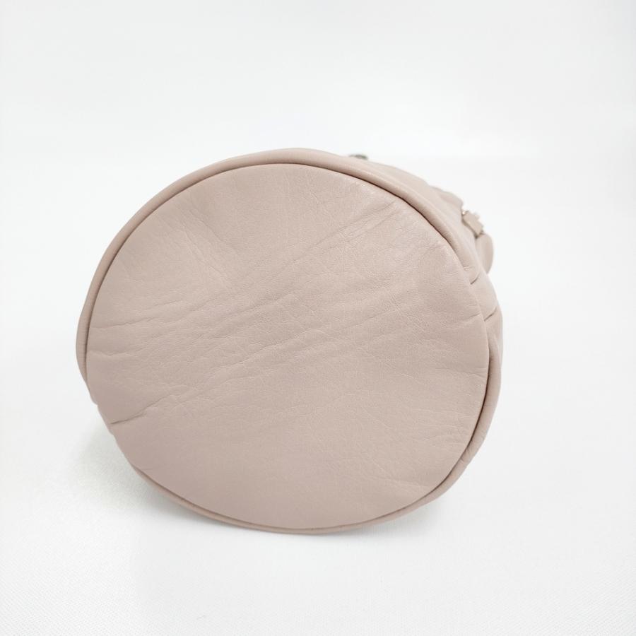 russet ソフトレザー巾着 パンチング 2way ショルダーバッグ 24SS ピンク レディース ラシット【中古】5-1121G♪ russet（ラシット） ソフトレザー巾着 パンチング 2way ショルダー