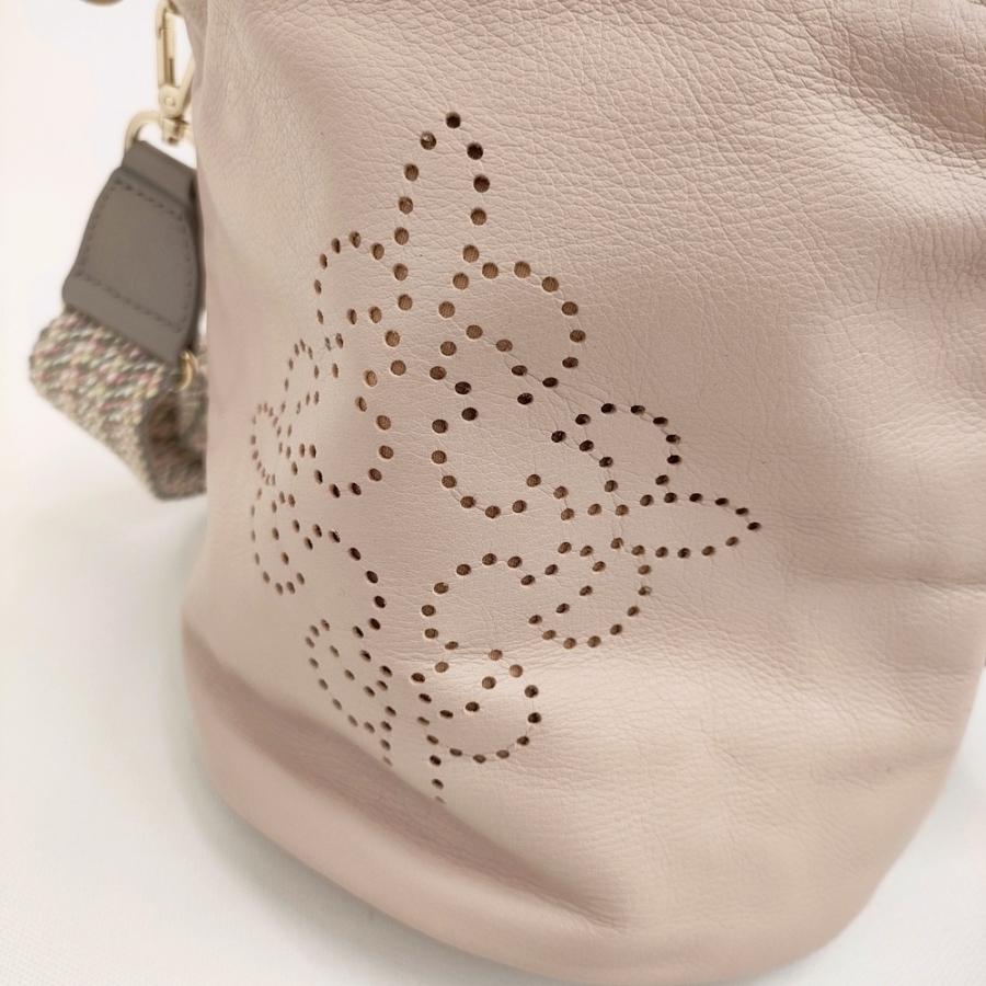 russet（ラシット） ソフトレザー巾着 パンチング 2way ショルダー