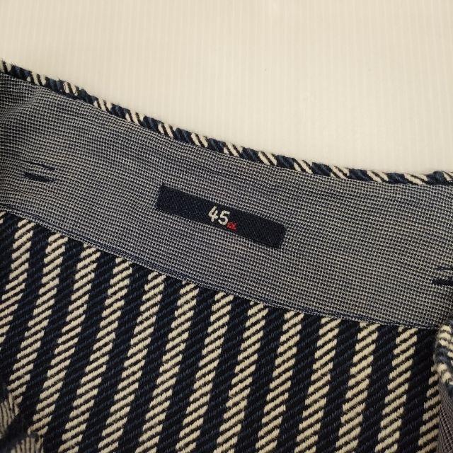 【美品】45R カルゼヒッコリー プルメリア刺繍スカート 45R（フォーティファイブアール） 45R/45rpm カルゼヒッコリースカート