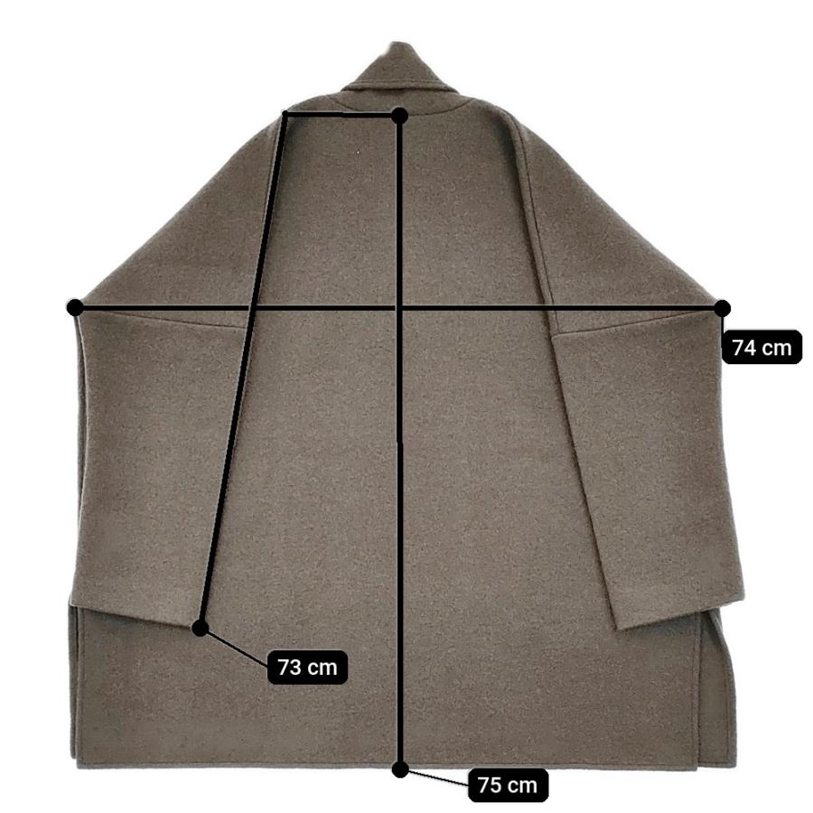 evam eva press wool robe プレスウールローブ 定価46200円 E253K092 サイズM コート 25AW グレー レディース エヴァムエヴァ【中古】5-1203T♪ evam eva（エヴァムエヴァ） evam eva press wool robe プレスウール