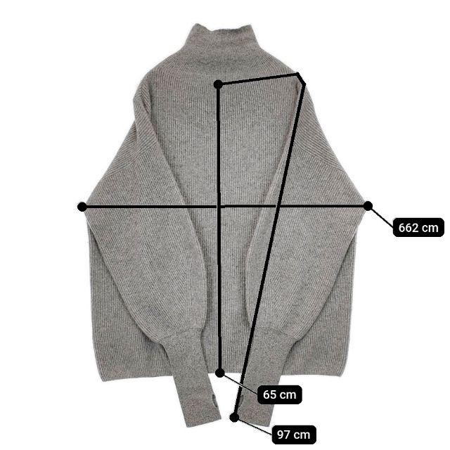 BATONER CASHMERE FOX HIGH NECK TUNIC カシミアフォックスハイネック