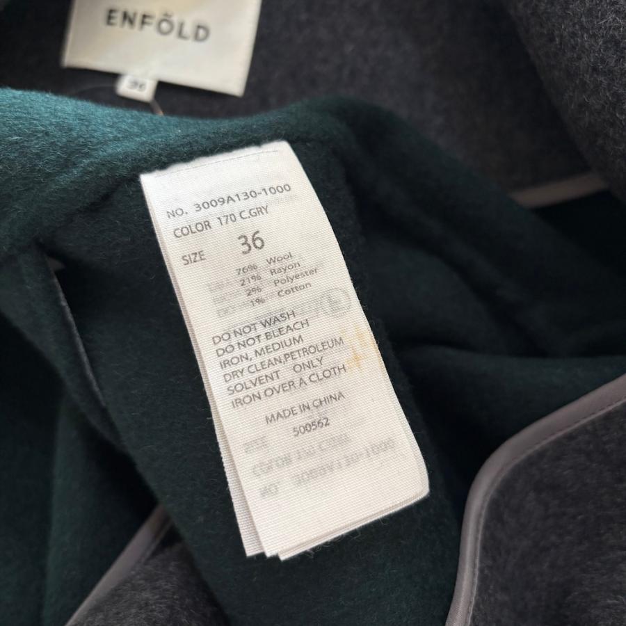 ENFOLD（エンフォルド） ENFOLD 3009A130-1000 リバーウールノーカラー 