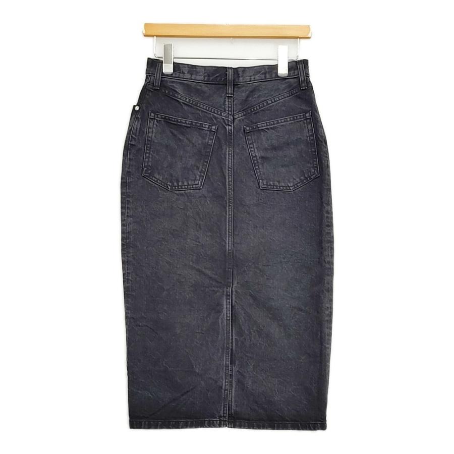 【タクジー】HYKE ブラックデニムスカート HYKE（ハイク） HYKE 70 USED WASH BLACK DENIM MIDI SKIRT サイズ1