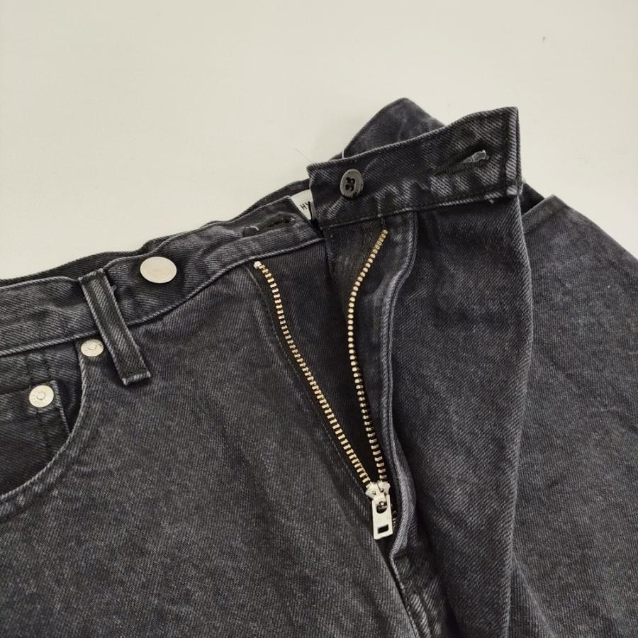 HYKE（ハイク） HYKE 70 USED WASH BLACK DENIM MIDI SKIRT サイズ1