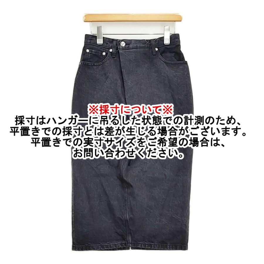 【タクジー】HYKE ブラックデニムスカート HYKE（ハイク） HYKE 70 USED WASH BLACK DENIM MIDI SKIRT サイズ1