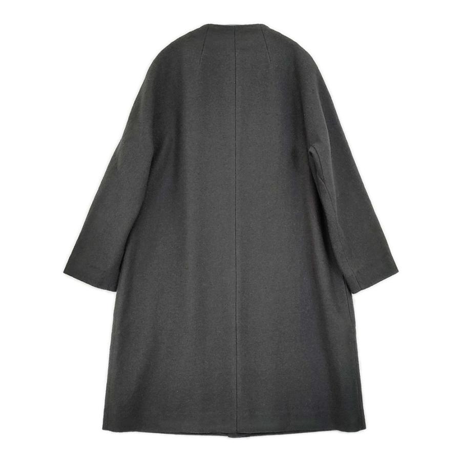 Le Minor ノーカラーウールリングソフト圧縮コート EL33105 定価38500