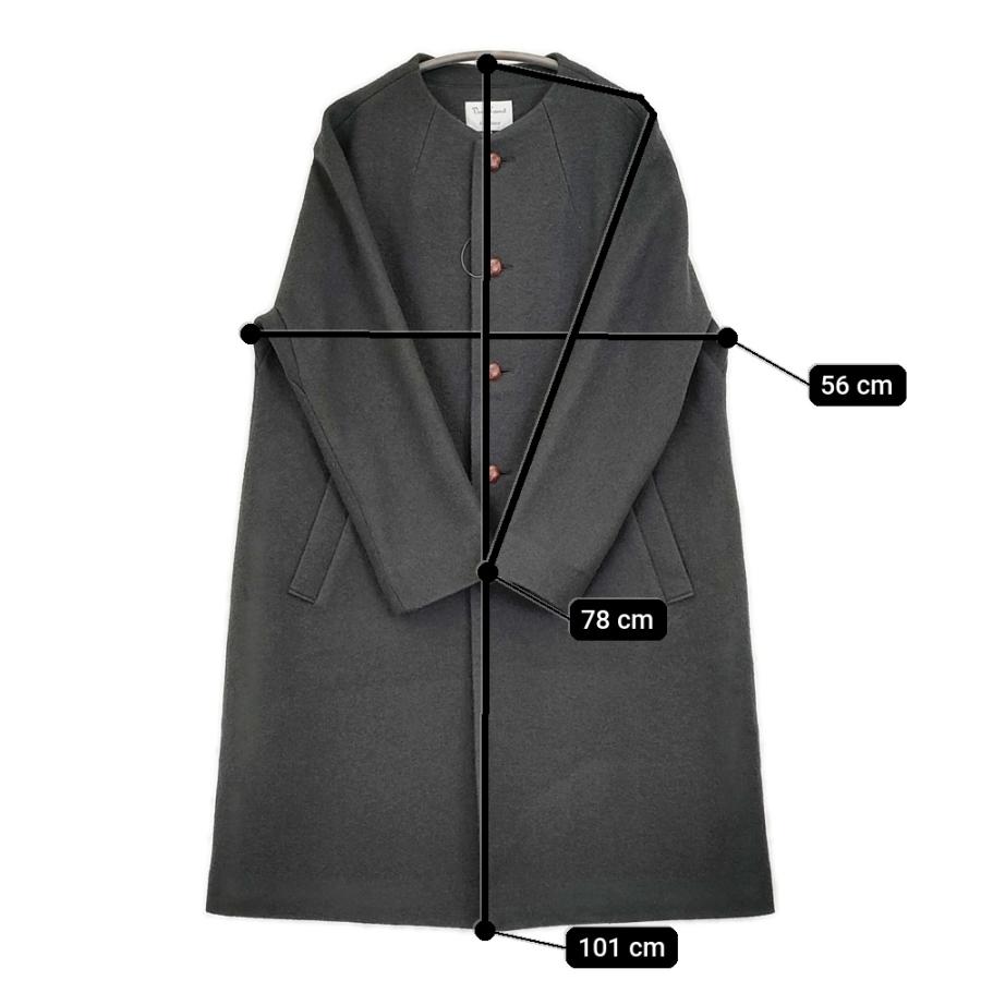 Le Minor ノーカラーウールリングソフト圧縮コート EL33105 定価38500