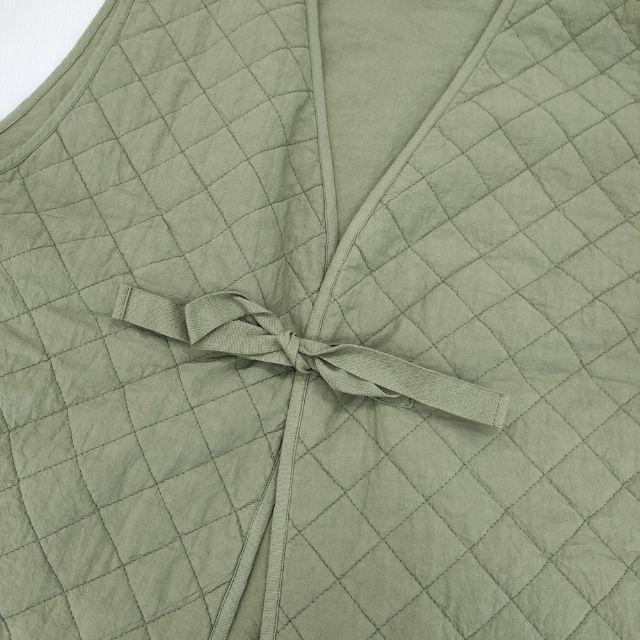 【美品】nestRobe　コットンラミーキルティングリバーシブルベスト nest Robe（ネストローブ） コットンラミーキルティングリバーシブル