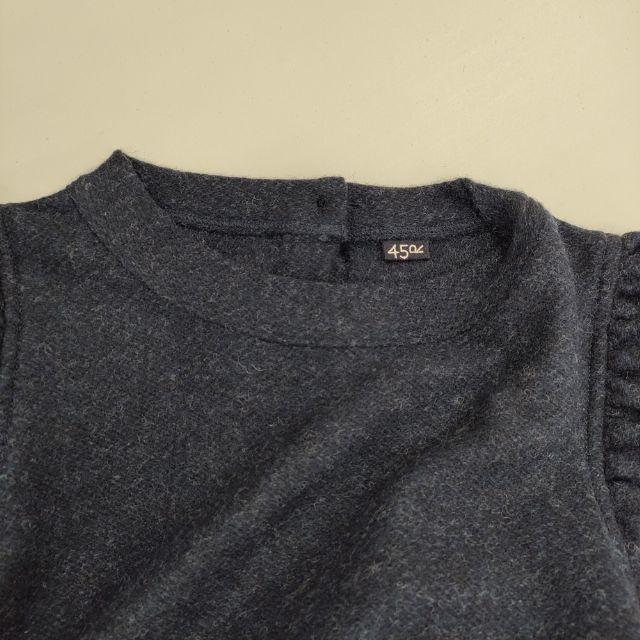 45R ジャージフラノ　ワンピース　ネイビー　フリーサイズ 45R ジャージフラノ ワンピース ネイビー フリーサイズ S1