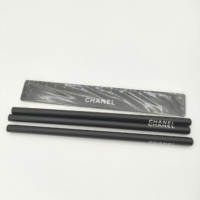 CHANEL（シャネル） 未使用品 ノベルティ ペンケース 鉛筆3本 定規