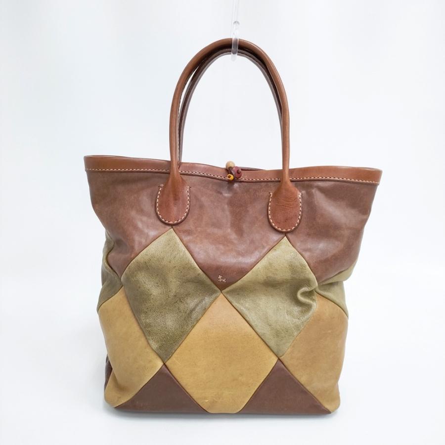 HENRY CUIR 革 レザー 犬 刺繍 パッチワーク A4サイズ トートバッグ 