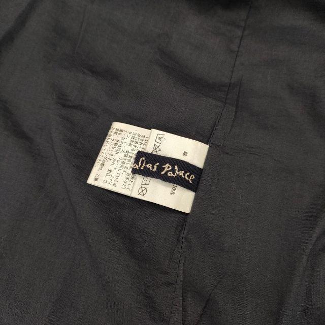 Pal'las Palace インディゴガーゼ花曇り柄ボトル衿ワンピース 定価41800円 ワンピース ネイビー パラスパレス 6-0323M 277988の画像