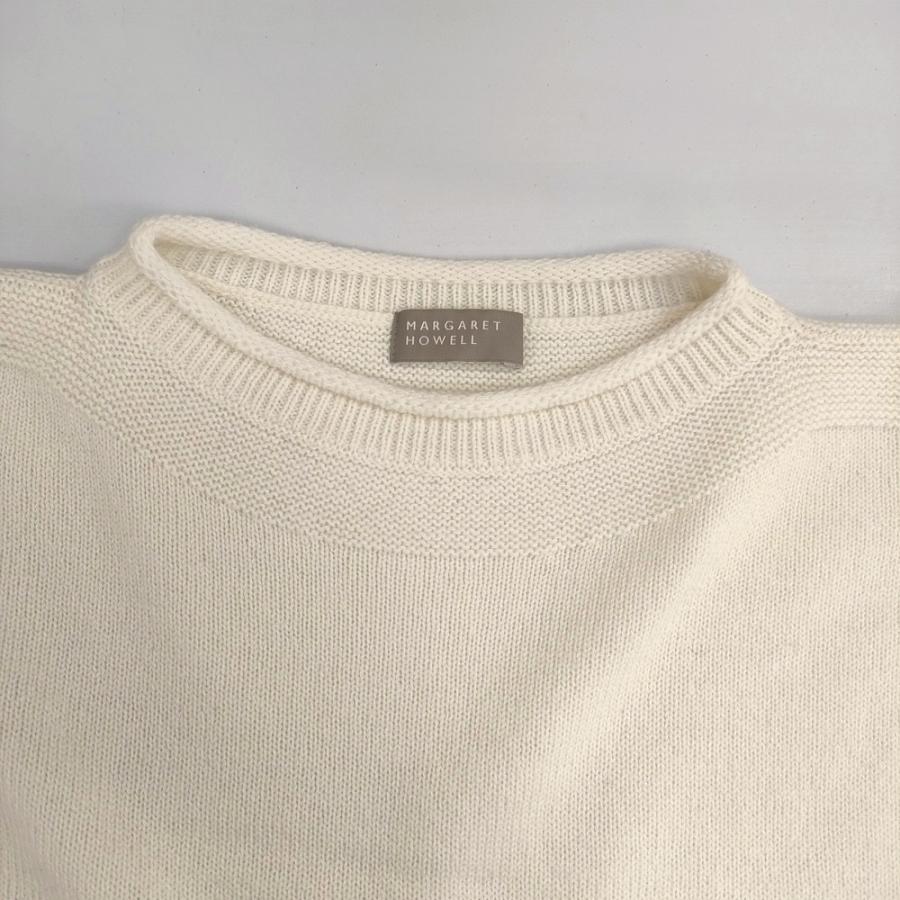 MARGARET HOWELL 578-0163601 ウールコットン混 サイズ2 セーター ニット アイボリー レディース マーガレットハウエル【中古】6-0123T△ MARGARET HOWELL（マーガレットハウエル） MARGARET HOWELL 578