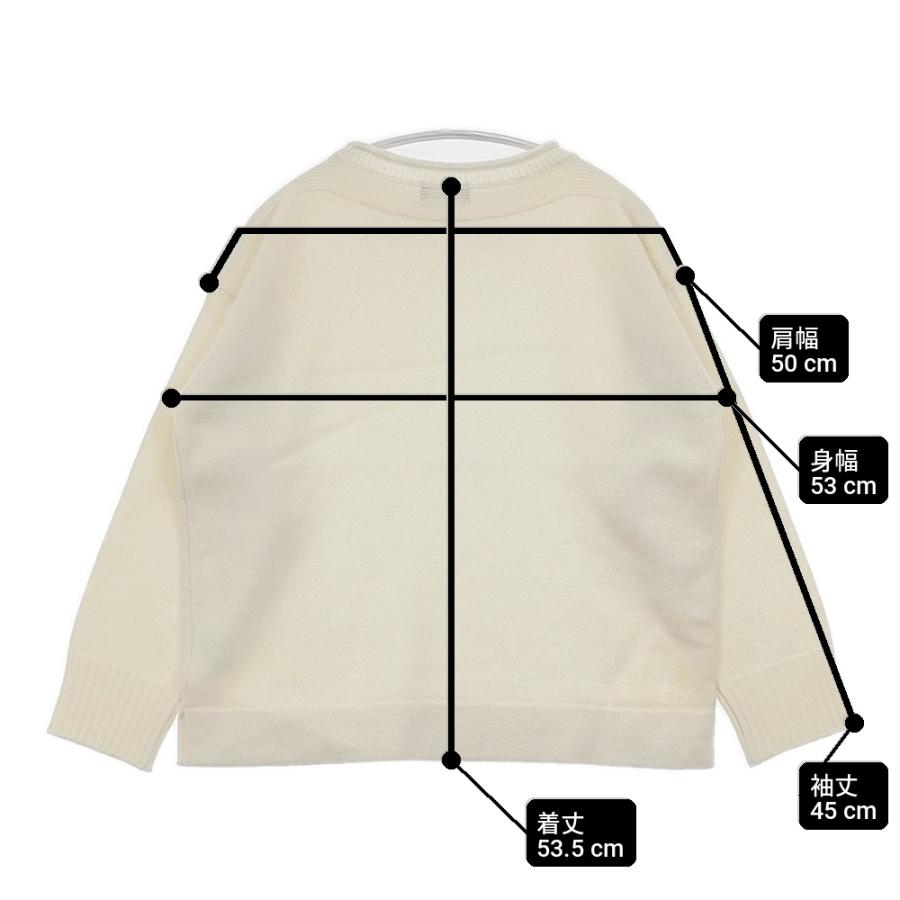 MARGARET HOWELL 578-0163601 ウールコットン混 サイズ2 セーター ニット アイボリー レディース マーガレットハウエル【中古】6-0123T△ MARGARET HOWELL（マーガレットハウエル） MARGARET HOWELL 578