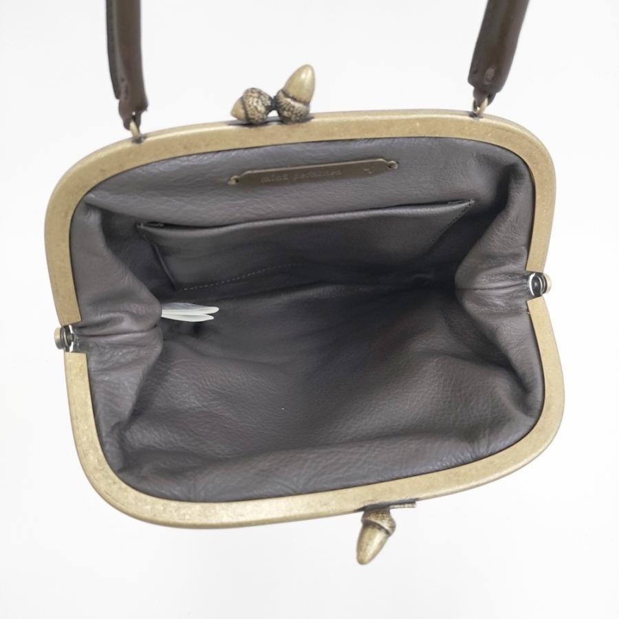 mina perhonen cuddle bag tambourine カドルバッグ レザー 牛革 ハンドバッグ グレー ブラウン ミナペルホネン 6-0114G 278831