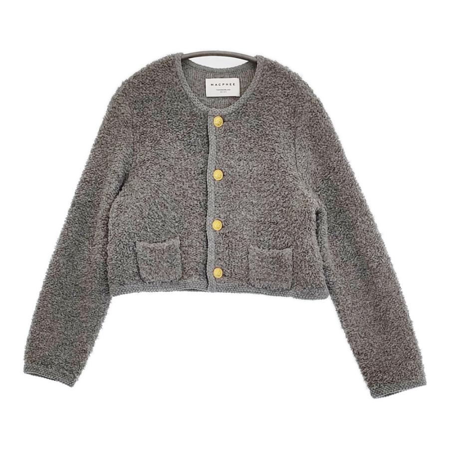 MACPHEE（マカフィー） ムートン クルーネックカーディガン 定価30800