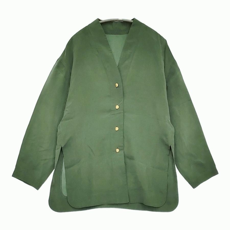 Mame Kurogouchi Fibrillated V-Neck Shirt 定58300円 キュプラ V