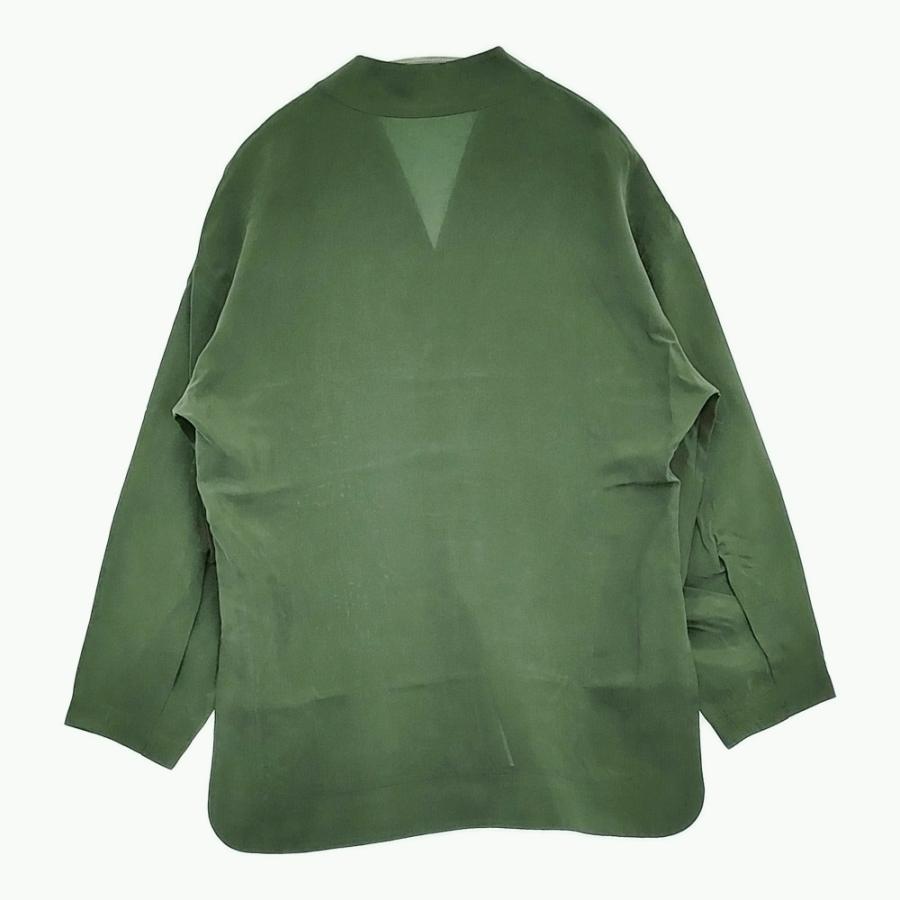 Mame Kurogouchi Fibrillated V-Neck Shirt 定58300円 キュプラ V
