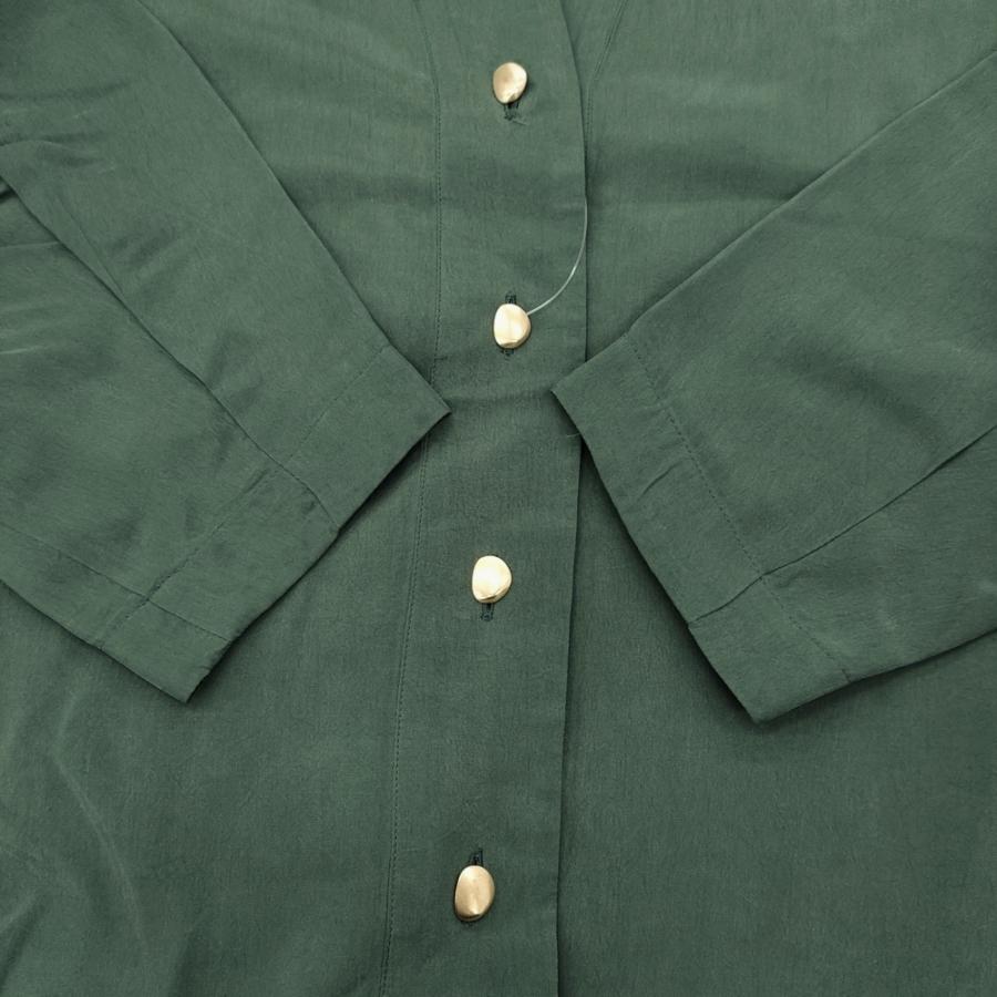 Mame Kurogouchi Fibrillated V-Neck Shirt 定58300円 キュプラ V