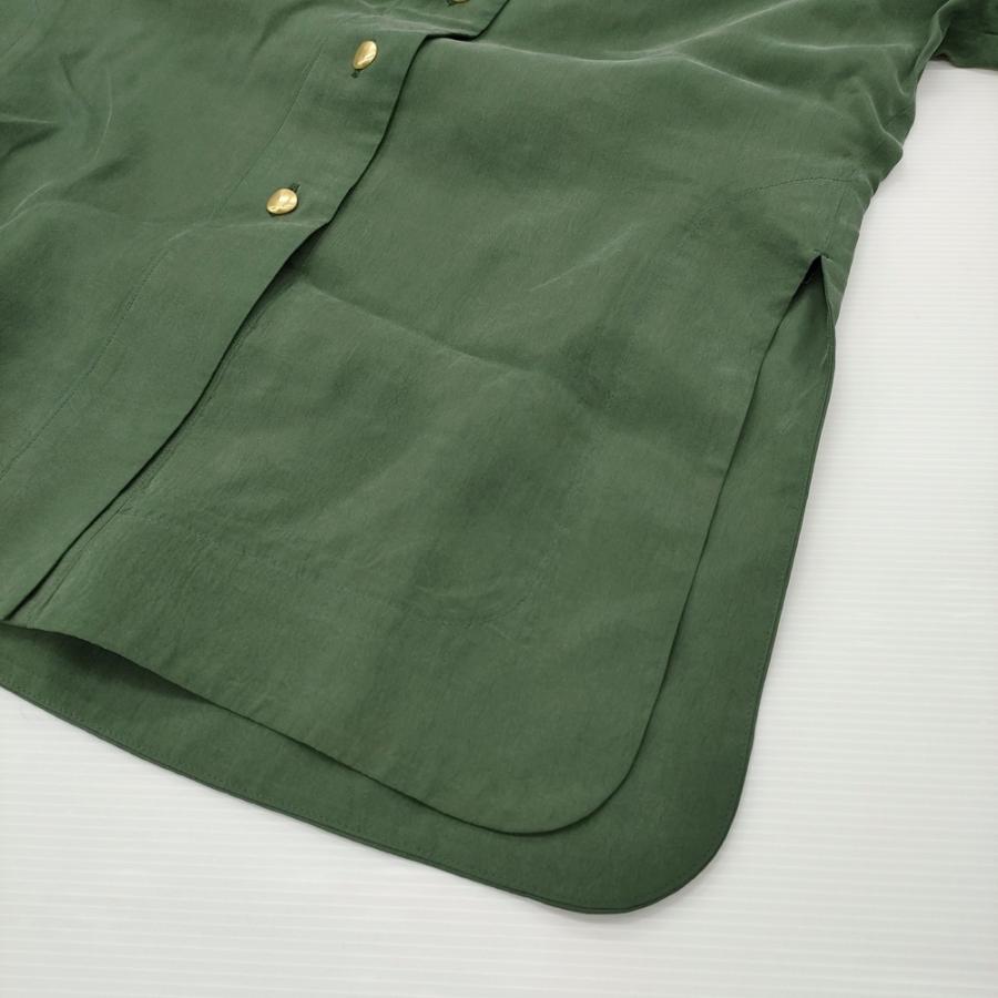 Mame Kurogouchi Fibrillated V-Neck Shirt 定58300円 キュプラ V