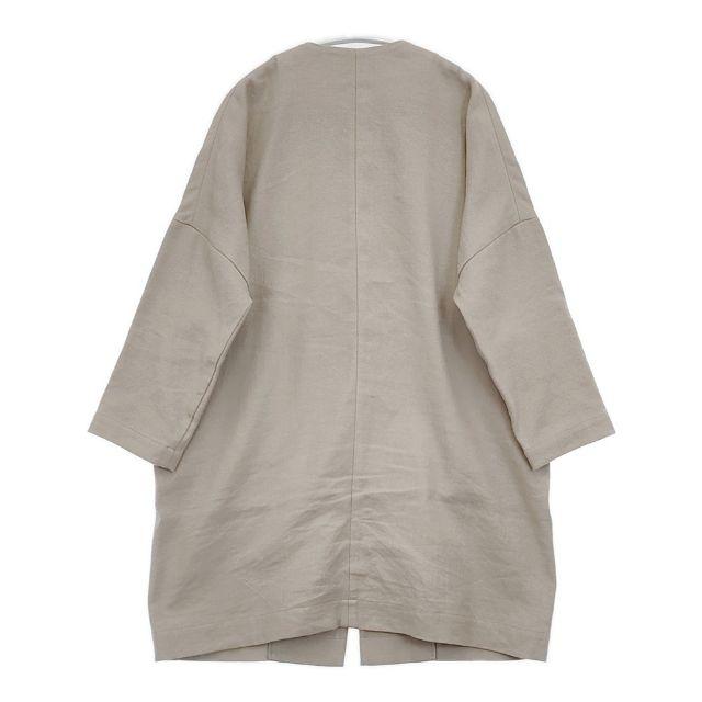 evam eva（エヴァムエヴァ） リネンコットン ノーカラー コート 定価 