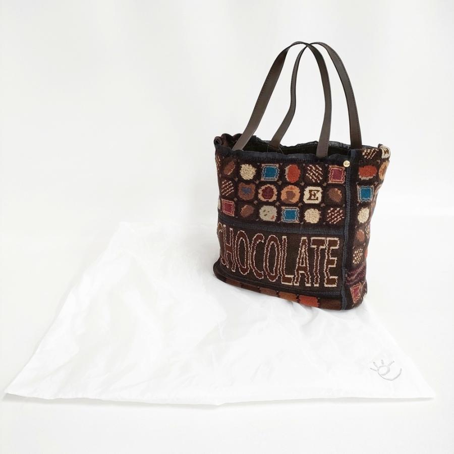ebagos シェニール チョコレート トート CHOCOLATE 定価64900円 トートバッグ 25AW ブラウン エバゴス 6-0203T 280555の画像