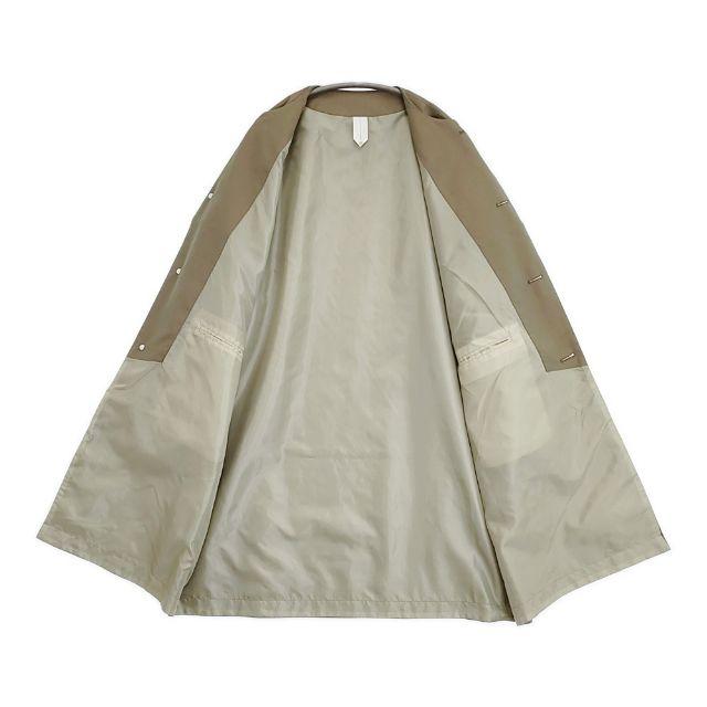 ironari aranciato別注 I-19114ARC ノーカラー サクラコート コットンポリエステル コート カーキ 玉虫色 イロナリ 6-0330M 280716_2