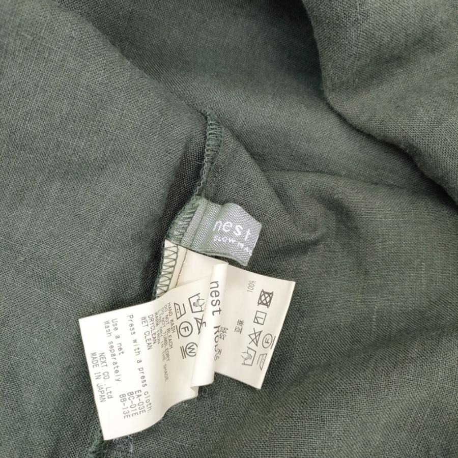 nest Robe（ネストローブ） リネンバンドカラーギャザーワンピース