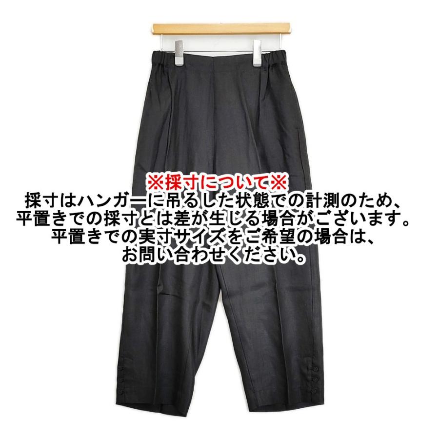 nest Robe 新品 サイドシームイージーフィットパンツ 定価29700円 01241-1017 リネン パンツ ブラック ネストローブ 6-0403M 281722_6