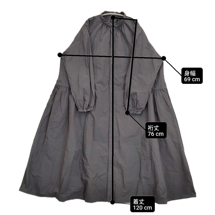 nest Robe コンパクトカラーギャザーワンピース 定価34100円 ワンピース インクブラック ネストローブ 6-0304M 282145_5